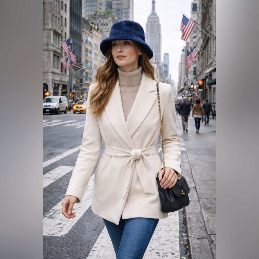 Vintage Miss Nardel of Paris/NY Navy Crushed Velvet Fall/Winter Floppy Hat